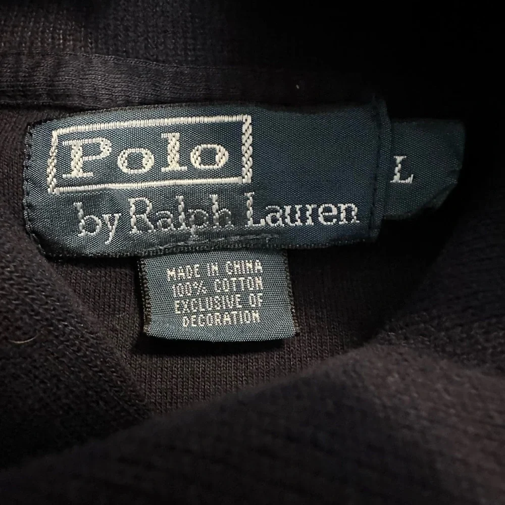 Polo Ralph Lauren Men’s‎ Navy Cotton Button Up Shawl Collar Sweater Size Large